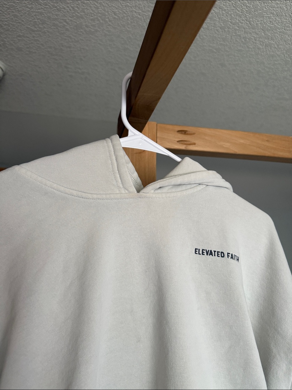 Elevated Faith Women's Cream Hoodie - Minimal Pullover